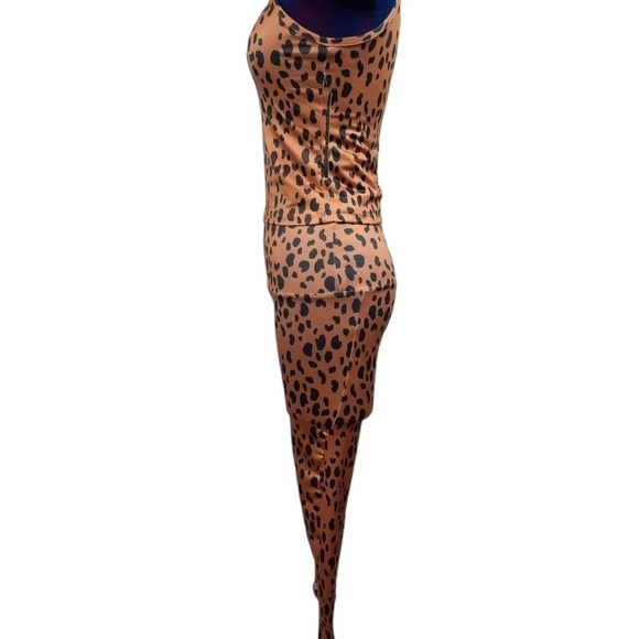 NWT‎ Catherine Malandrino Cheeta Print Yoga Pant Set Sz Small Women's Activewear - Picture 4 of 10